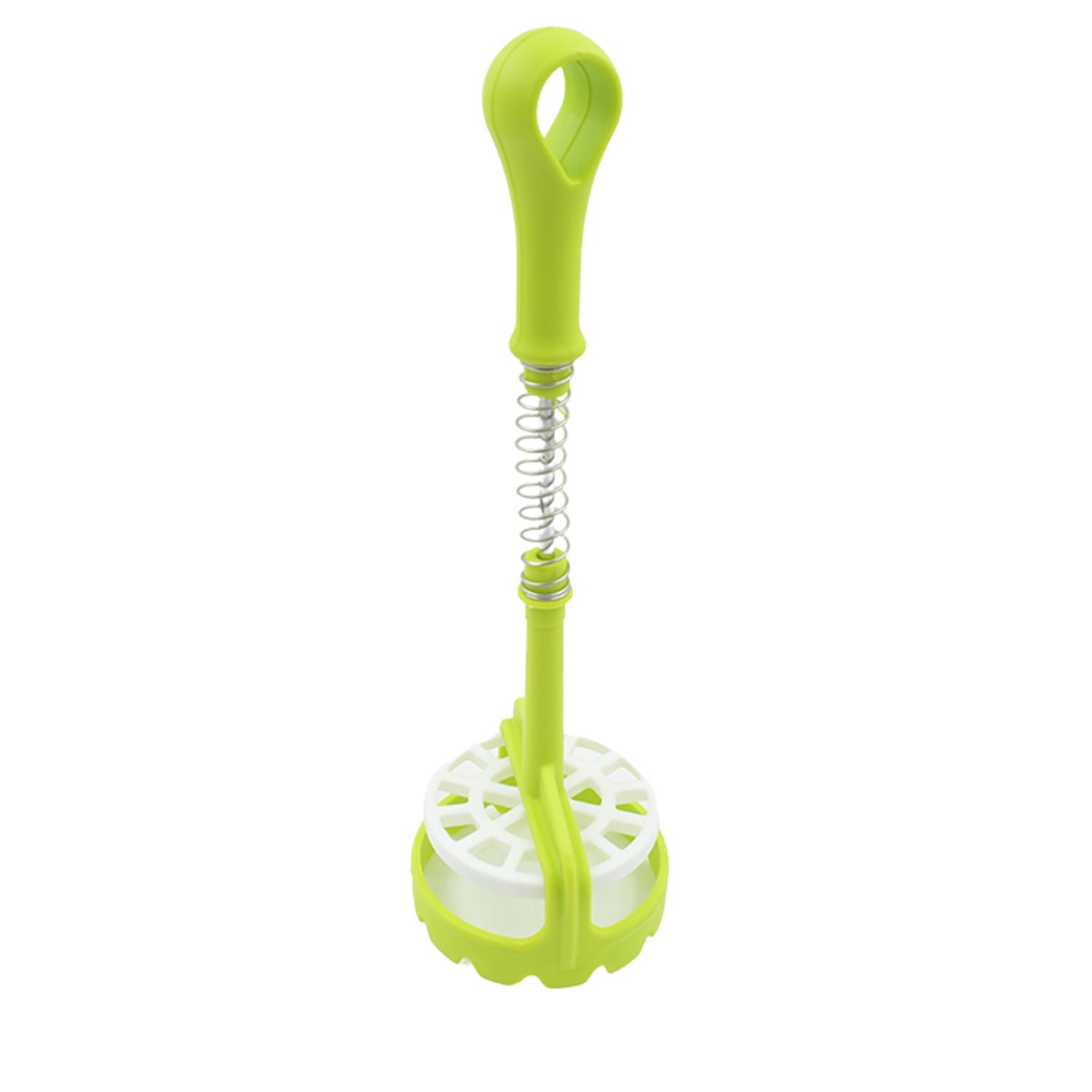 05_a72a4124-8bd8-4392-9e20-53dbd88ec9c8.jpg Multi-Functional One-Handed Plastic Manual Mashed Potatoes Masher Comfort Grip, Stainless Steel Spring Design (1 Pc) - Image 1